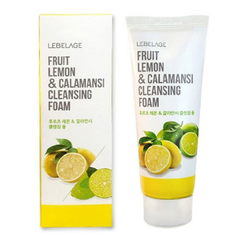 Пенка для лица очищающая с экстрактом лимона и каламанси LEBELAGE FRUIT LEMON&CALAMANSI CLEANSING FOAM 100мл