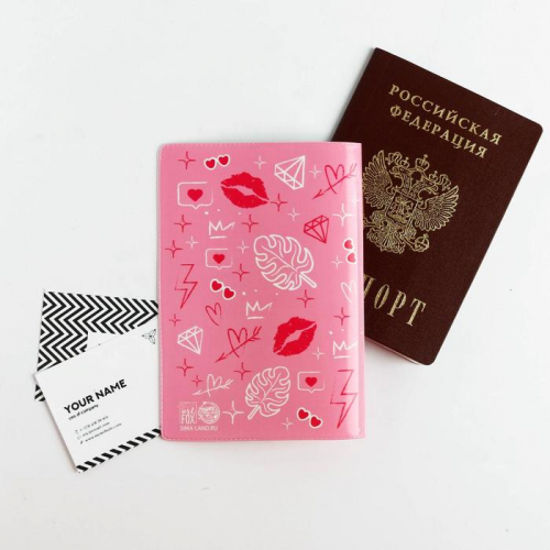 Паспортная обложка и ручка «Королева вечеринки»