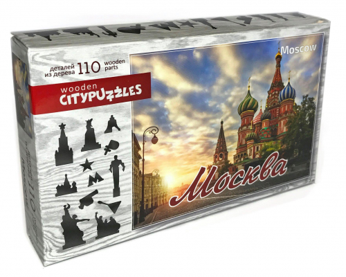 Citypuzzles. Москва (110 фигурных дерев. элементов)