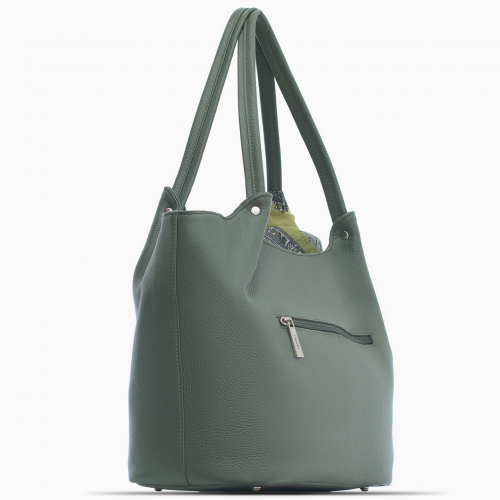 Сумка: Женская кожаная сумка Richet 2990LN 342 Зеленый
