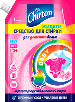 Жидкое средство для стирки Чиртон Для ДЕТСКОГО белья Дой-пак 1000мл ...