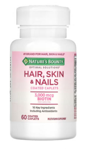 Nature's Bounty, для здоровья волос, кожи и ногтей, 60 капсул в оболочке