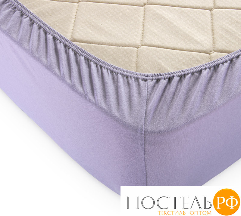 ш90200лилов Лиловый простыня ТРИКОТАЖ 90*200*20 на резинке Р010Т Трикотажное полотно Текс-Дизайн