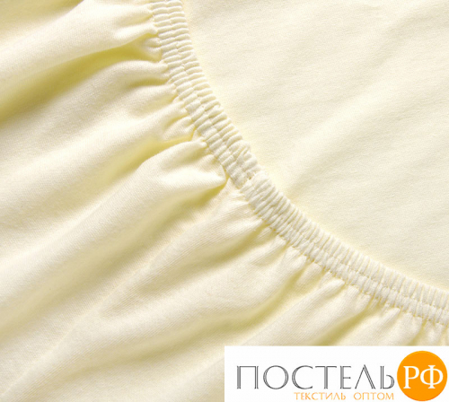 ш90200мол Молочный простыня ТРИКОТАЖ 90*200*20 на резинке Р010Т Трикотажное полотно Текс-Дизайн