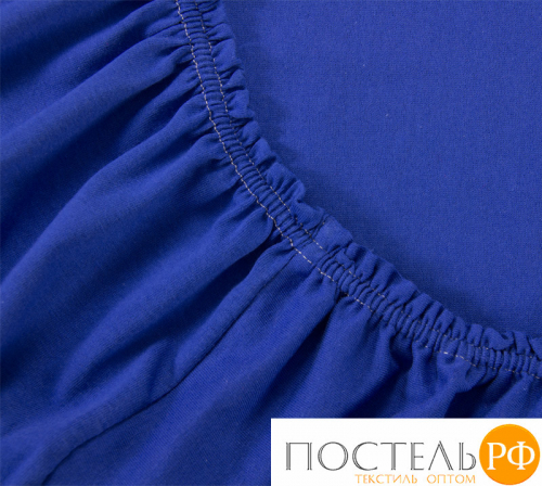 ш90200син Синий простыня ТРИКОТАЖ 90*200*20 на резинке Р010Т Трикотажное полотно Текс-Дизайн