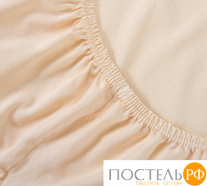 ш90200крем Крем простыня ТРИКОТАЖ 90*200*20 на резинке Р010Т
