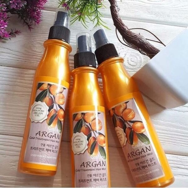 Welcos / Cпрей для волос с аргановым маслом и золотом. Welcos Confume Argan Gold treatment Hair Mist. 200 мл.