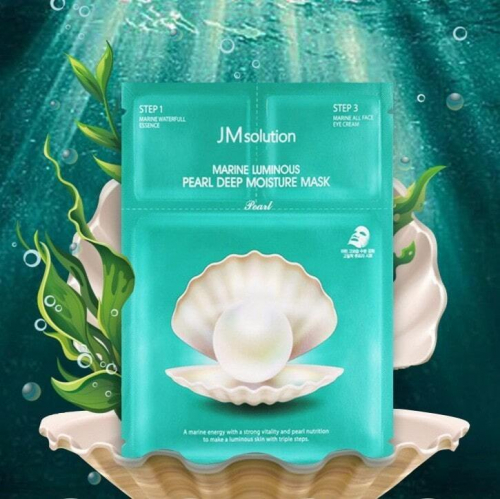 JMSolution/ Трёхшаговый увлажняющий набор с жемчугом JMsolution Marine Luminous Pearl Deep Moisture Mask. 10 шт.