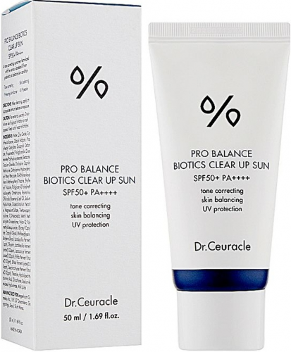 DR.CEURACLE / Солнцезащитный крем Pro Balance Biotics Clear Up Sun SPF50/PA++++ 50 мл.