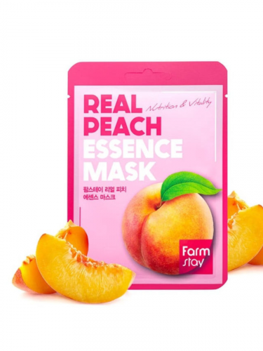 Farm Stay /Тканевая маска для лица с экстрактом персика. Real Peach Essence Mask. 10 шт.