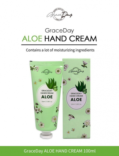 GRACE DAY / Успокаивающий крем для ухода за кожей рук с экстрактом алоэ. 100 мл