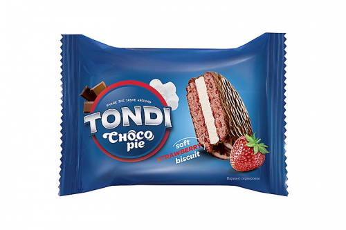 «Tondi», choco Pie клубничный (коробка 2,13 кг)