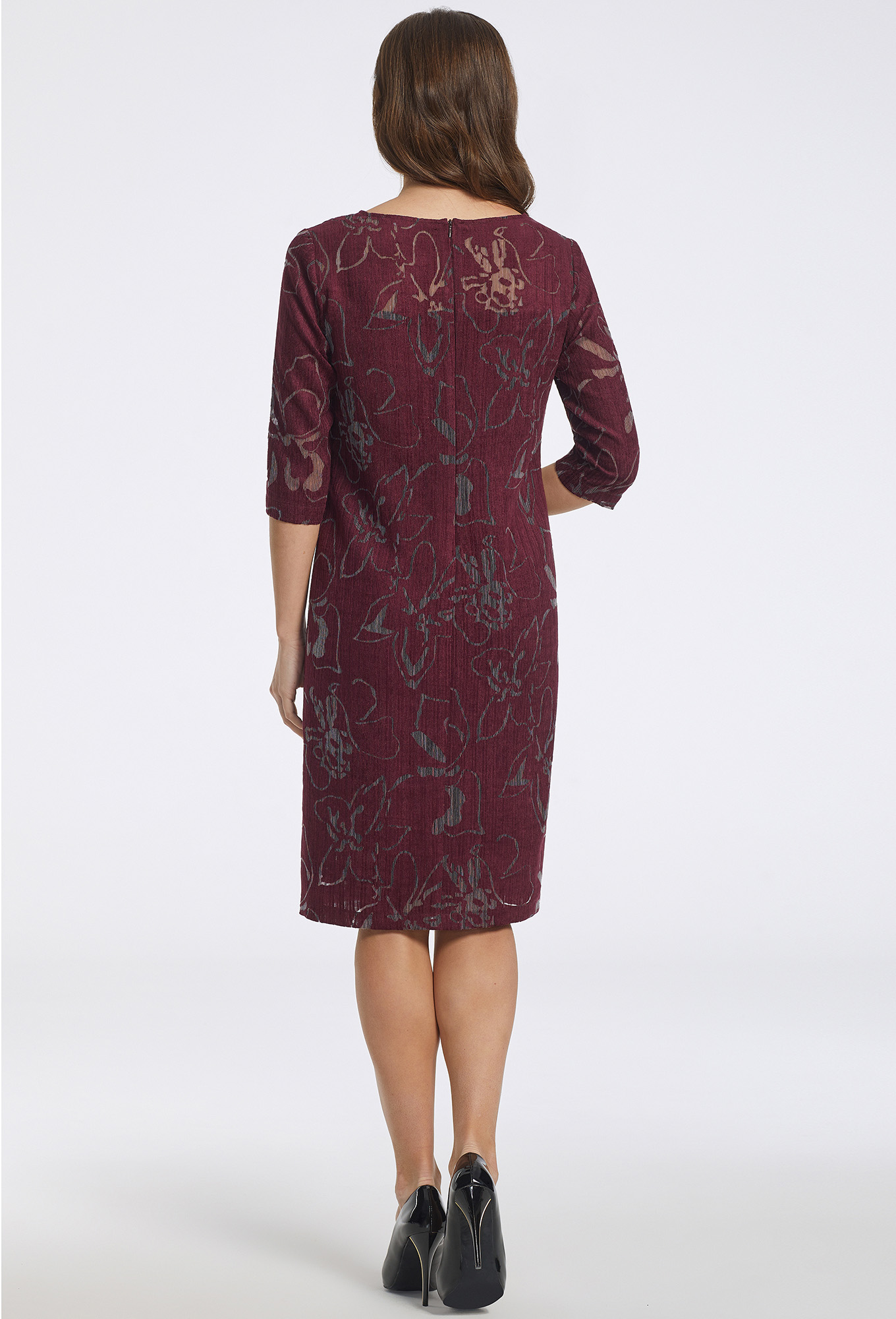 ст. цена2499руб.! Платье Bazalini 3746 бордо узор