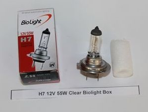 Лампа H 7 (PX26d) 55W 12V, Clear Biolight Box