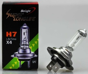 Лампа H 7 (PX26d) 55W 12V, Super Long Life Clear Biolight Box