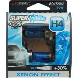 Лампа H 4 (P43t-38) 60/55W 12V + 30% Super White XENON EFFECT (компл/2шт)