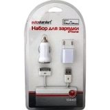 Зар.уст-во автомобил. для сот.тел USB 12/220V (05V 1A) Набор 3 пр (блистер)