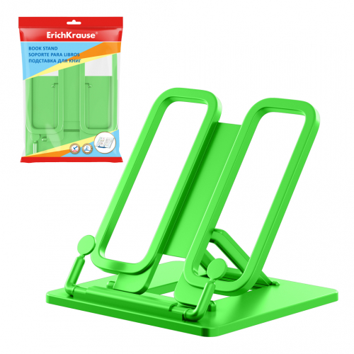 Подставка для книг пластиковая ErichKrause® Base, Neon Solid, зеленая