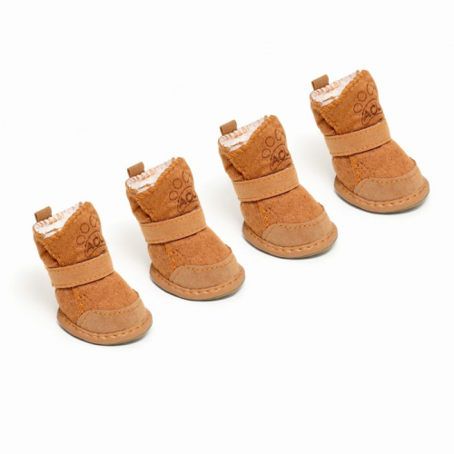 Ботинки Элеганс, набор 4, размер 1 (подошва 4 х 3 см) коричневые