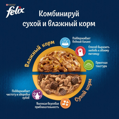 Влажный корм Felix Природа вкуса для кошек, курица, 75 г