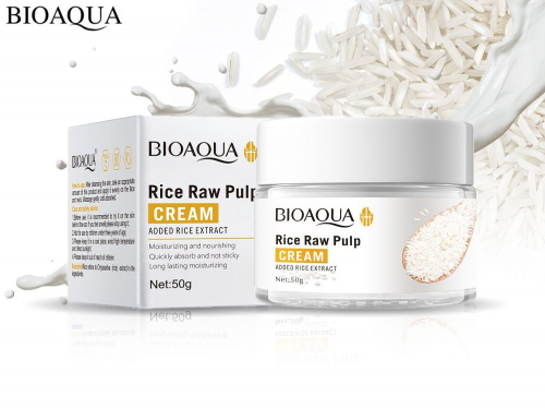 Осветляющий крем для лица с экстрактом риса Bioaqua Rice Raw Pulp Cream, 50 ml