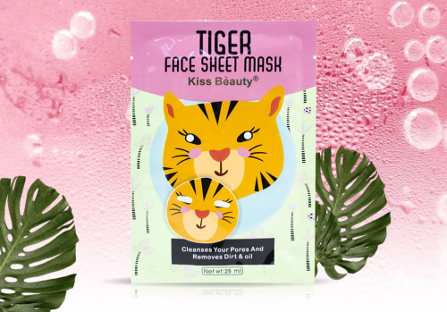 Тканевая маска от черных точек Kiss Beauty Тигр Tiger Face Sheet Mask, 25 ml