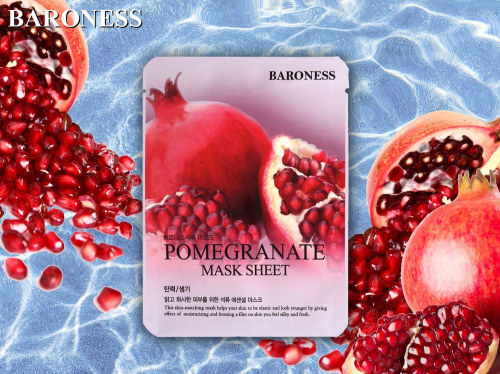 Baroness корейская тонизирующая маска с Гранатом POMEGRANATE (6064), 21 г