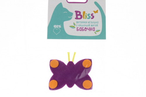 Игрушка Bliss с кошачей мятой Бабочка, фетр