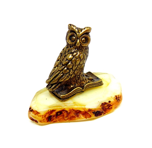 1109-1 Сова на книге №2 (пейзажная подставка)