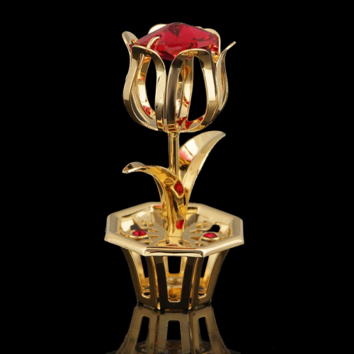 Сувенир «Цветок», 2×2×5 см, с кристаллами