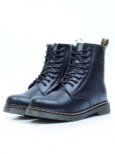 04-MB6021-1 BLACK Ботинки зимние женские (натуральная кожа, натуральный мех) размер 37