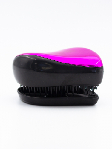 КИТАЙ. HAIRBRUSH - РАСЧЕСКА МАССАЖНАЯ КОМПАКТНАЯ ХРОМОВАЯ РОЗОВАЯ, 1 ШТ.