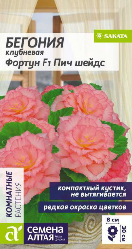 Цветы Бегония Фортун Пич шейдс клубневая/Сем Алт/цп 5 шт.