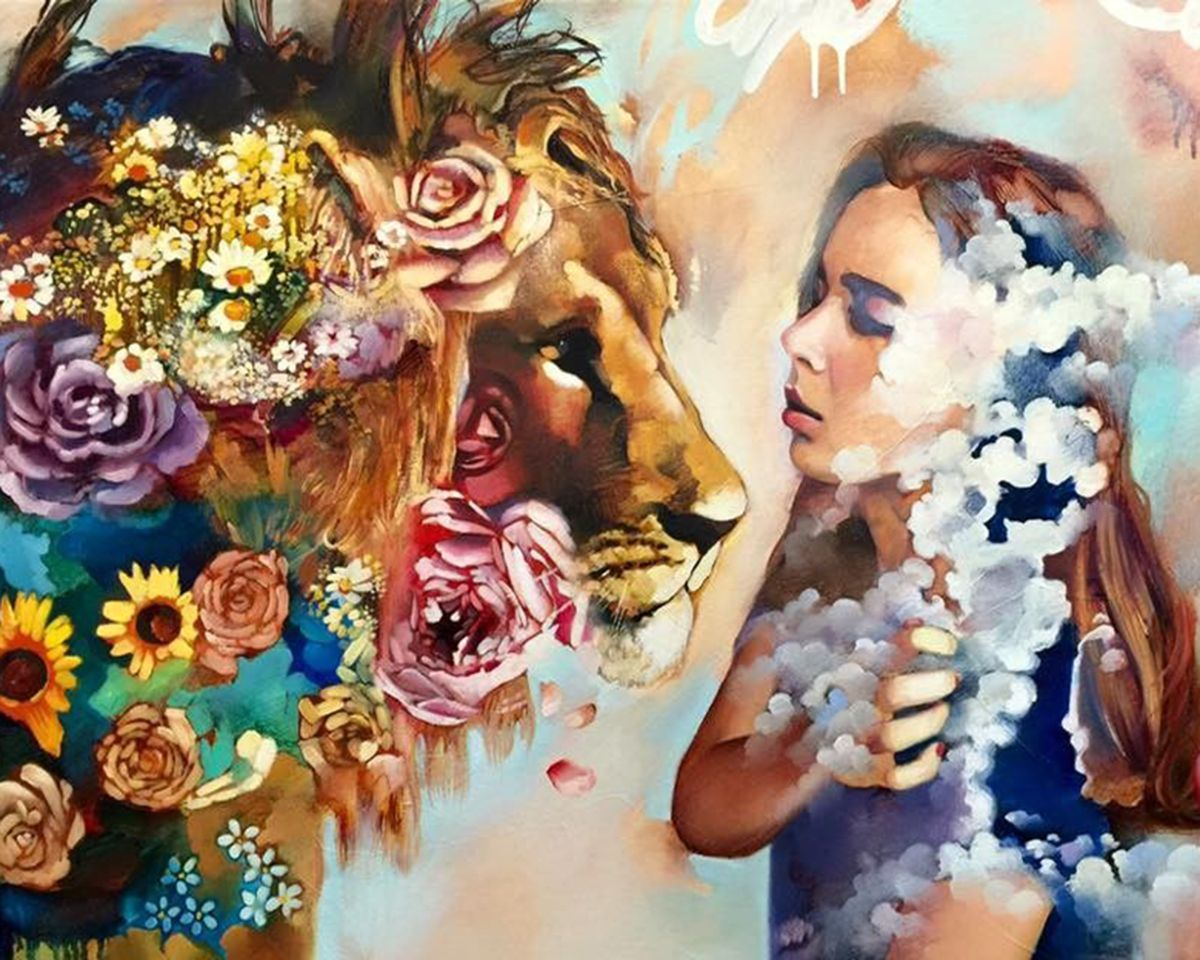 Алмазная мозаика круглыми стразами 40x50