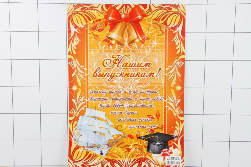Плакат на выпускной Нашим выпускникам Квадра 993