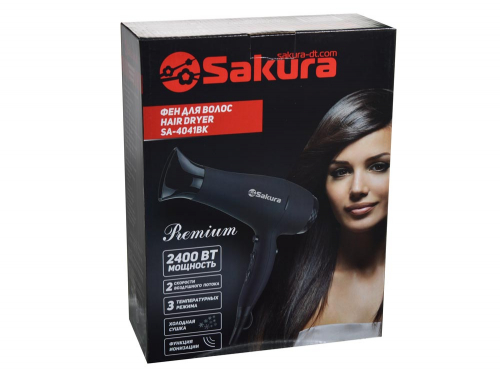 Фен Premium 2200-2400Вт 3 температурных режима, ионизация, 2 скорости, покрытие Soft Touch