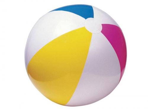 Мяч надувной 61см пляжный Цветные дольки Intex 59030