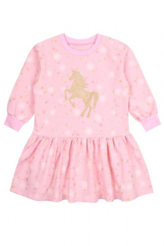Платье АПРЕЛЬ #821370Звездное небо на розовом с глиттером+розовый239