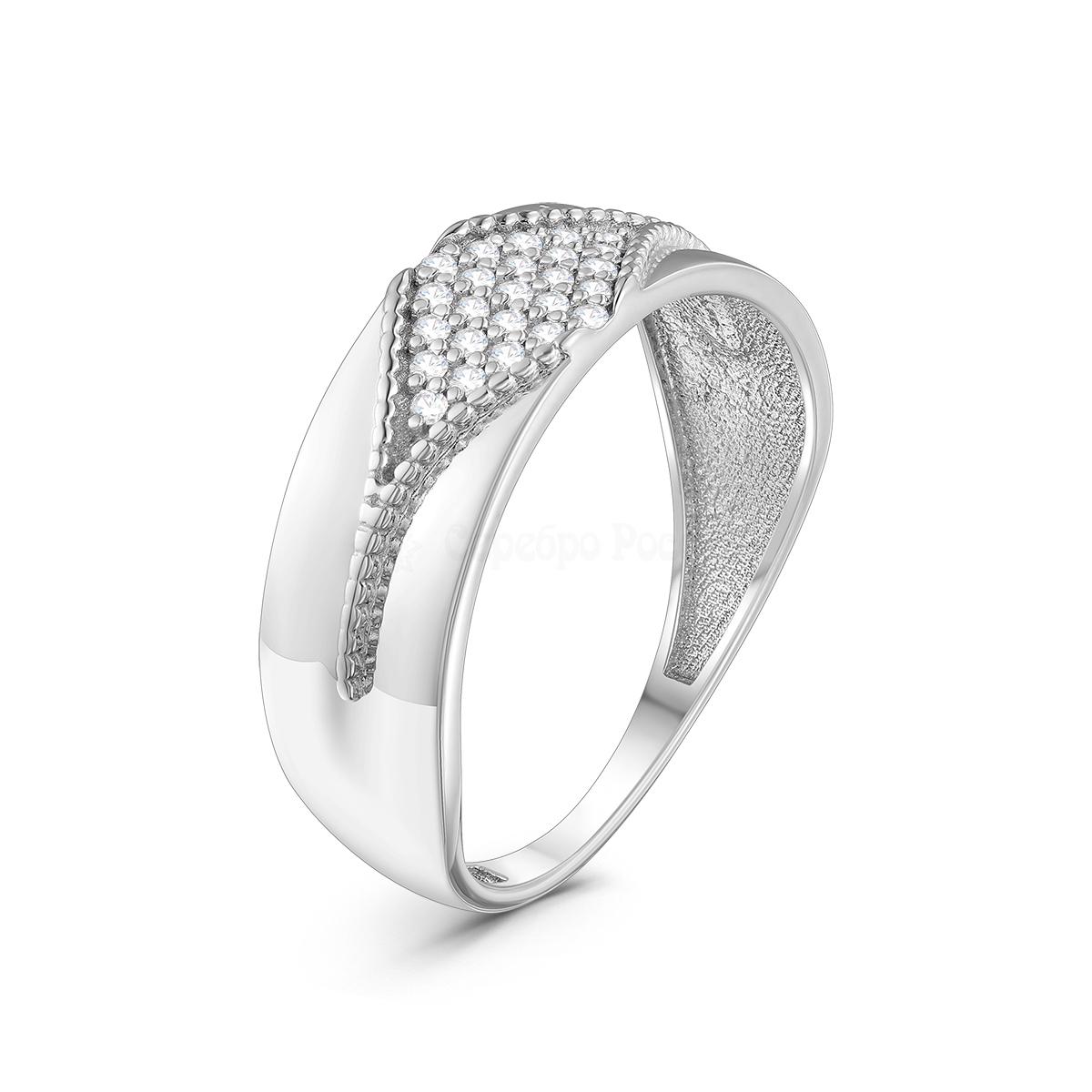 Серьги из серебра с фианитами родированные 925 пробы с-4637-р