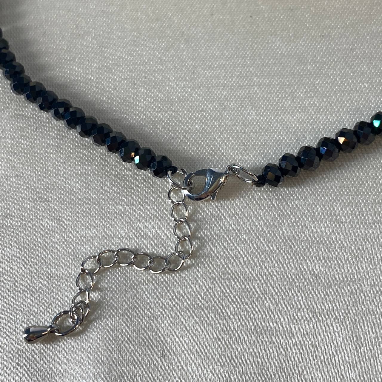 Радуга Самоцветов Бусы из чёрной Шпинели огранка