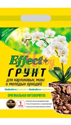 Грунт для мини орхидей Effect+ (1 л) гумус в подарок. БиоТехнологии