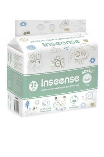 Пеленки одноразовые Inseense 60х40 (32 шт)