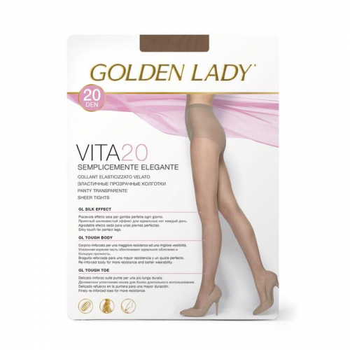 Колготки женские Golden Lady Vita, 20 den, размер 4, цвет cognac