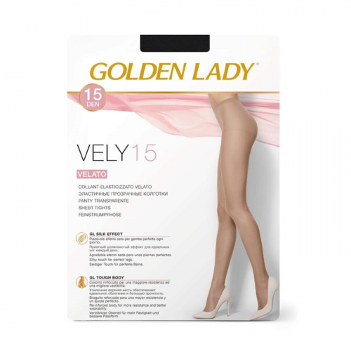 Колготки женские Golden Lady Vely, 15 den, размер 2, цвет nero