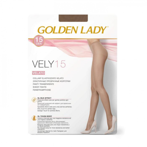 Колготки женские Golden Lady Vely, 15 den, размер 2, цвет cognac