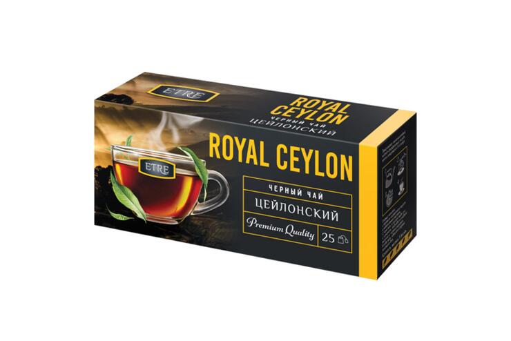 «ETRE», чай Royal Ceylon черный цейлонский отборный, 25 пакетиков, 50 г