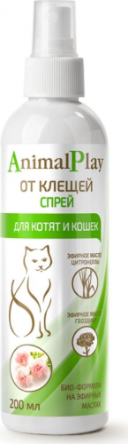 Animal Play БиоСпрей для ухода за шерстью и отпугивания насекомых для кошек 200 мл