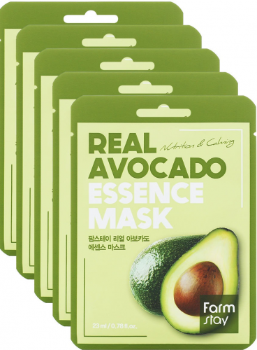 Farm Stay /Тканевая маска с экстрактом авокадо. Real Avocado Essence Mask. 10 шт.