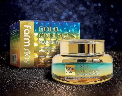 FarmStay / Крем для лица GOLD COLLAGEN Nourishing Cream 55 мл.