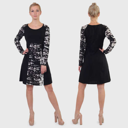 Стильный контраст. Фирменное платье Le Grenier. Начни свое восхождение на модный ОЛИМП в правильной одежде №2184 ОСТАТКИ СЛАДКИ!!!!